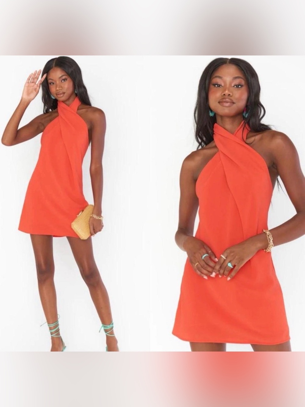 Show me your mumu orange halter dress